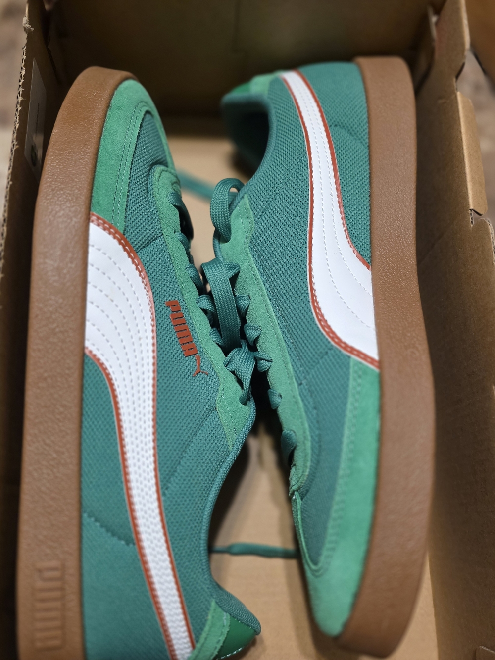 New Puma Club II Era The Stands sneakers in archive green